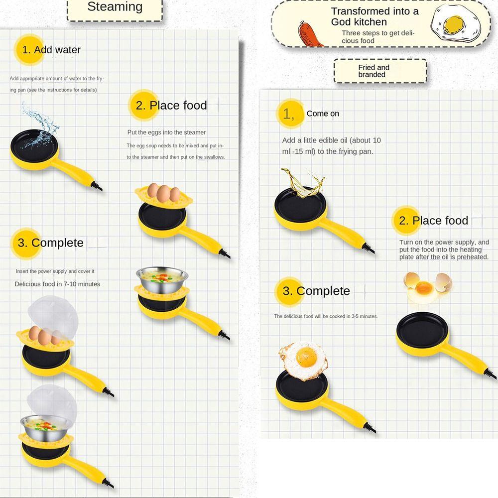 Fried Steak Fried Eggs Pancake Eggs Boiler Frying Pan Egg Steamer Electric Egg Cooker Food Steamer