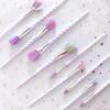 10 Colorful Makeup Brushes, Crystal Makeup Brushes Spiral Handle Makeup Brush Set