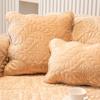 Sofa Cushion Simple Winter Plush Light Luxury Style Cushion Thickened Anti-Slip Leather Sofa Cover Cover Cloth Universal