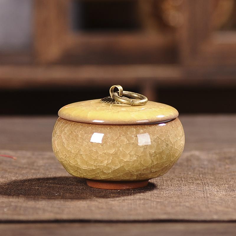 Tea Coffee Sugar Storage Jar China Crafts Decoration Mini Ceramic Jar Kitchen Storage Bottles & Jars Containers Home Decor New