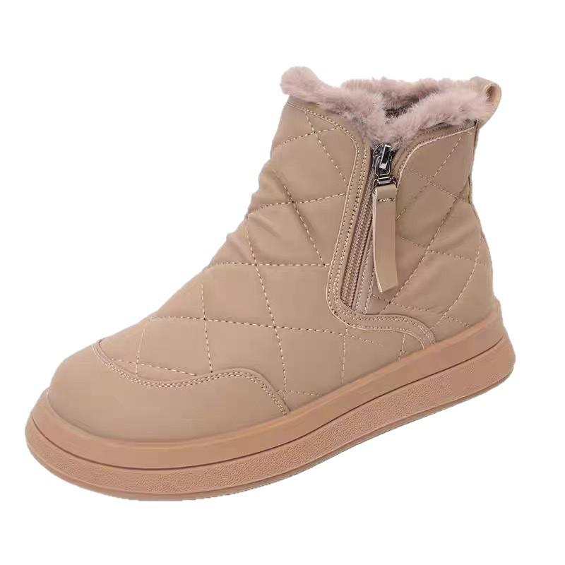 Versatile Warm Snow Boots Women's Winter New Velvet Thickened Non-slip Waterproof Fashion Snow Boots Women's Winter Cotton Shoes