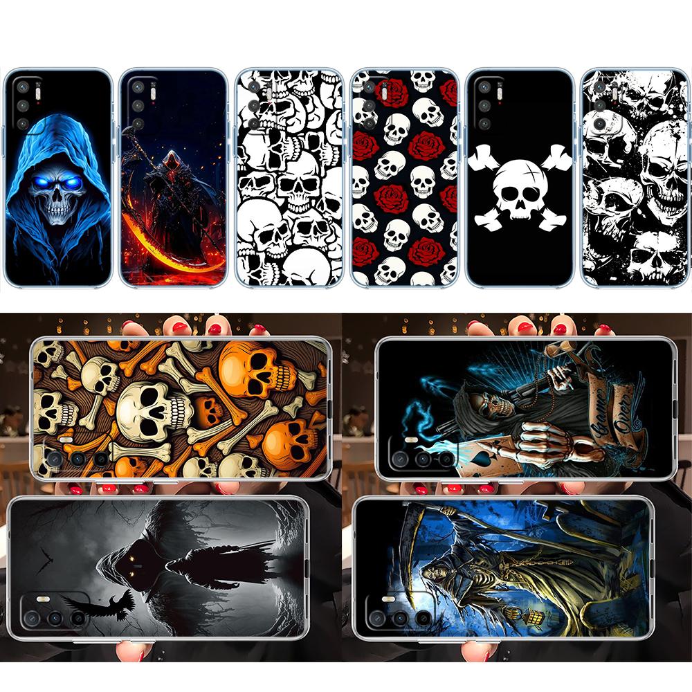 CJ63 Grim Reaper Skeleton Skull Phone Case for Motorola Moto Edge 20 30 40 50 S30 Fusion Ultra Pro Neo Lite + G200 G23