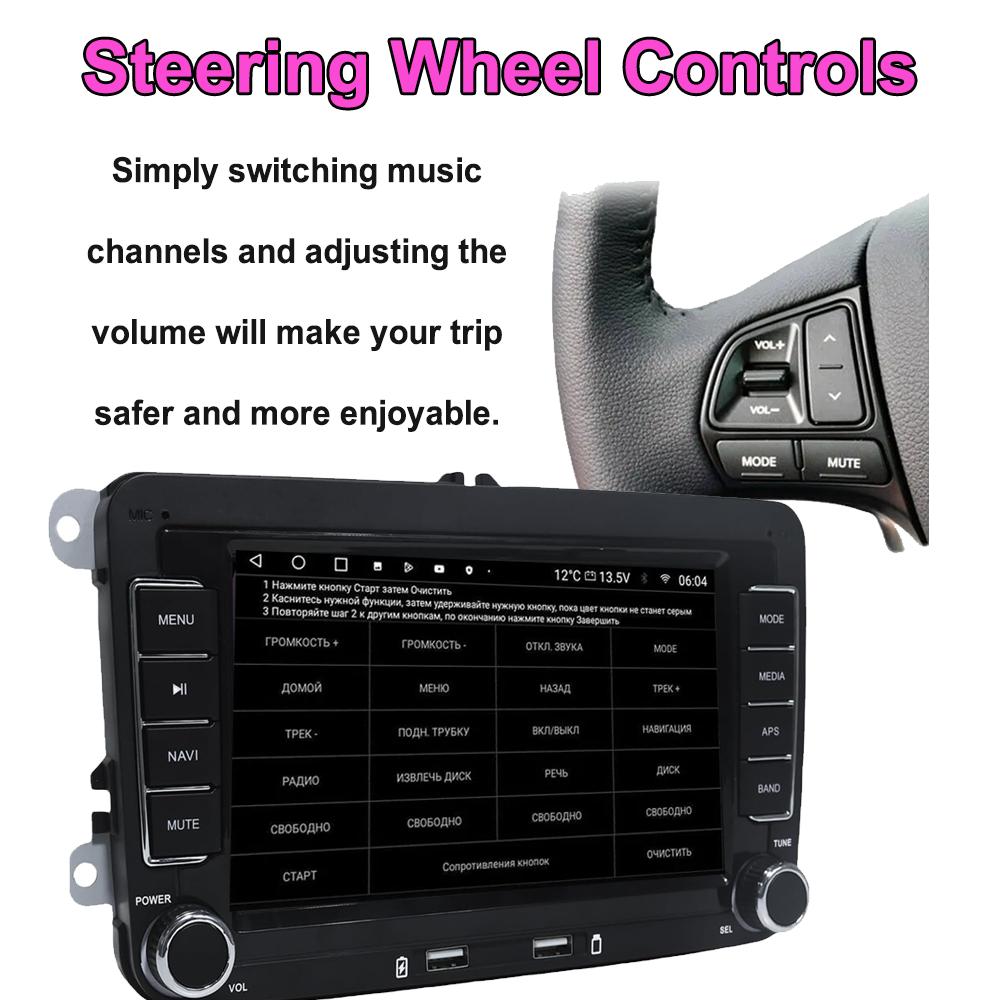 2G+32G /1G+32G Android 13 7 Inch IPS Screen Wireless CarPlay Android Auto Car Stereo for VW Jetta Sedan Passat Tiguan CC Golf Skoda Radio
