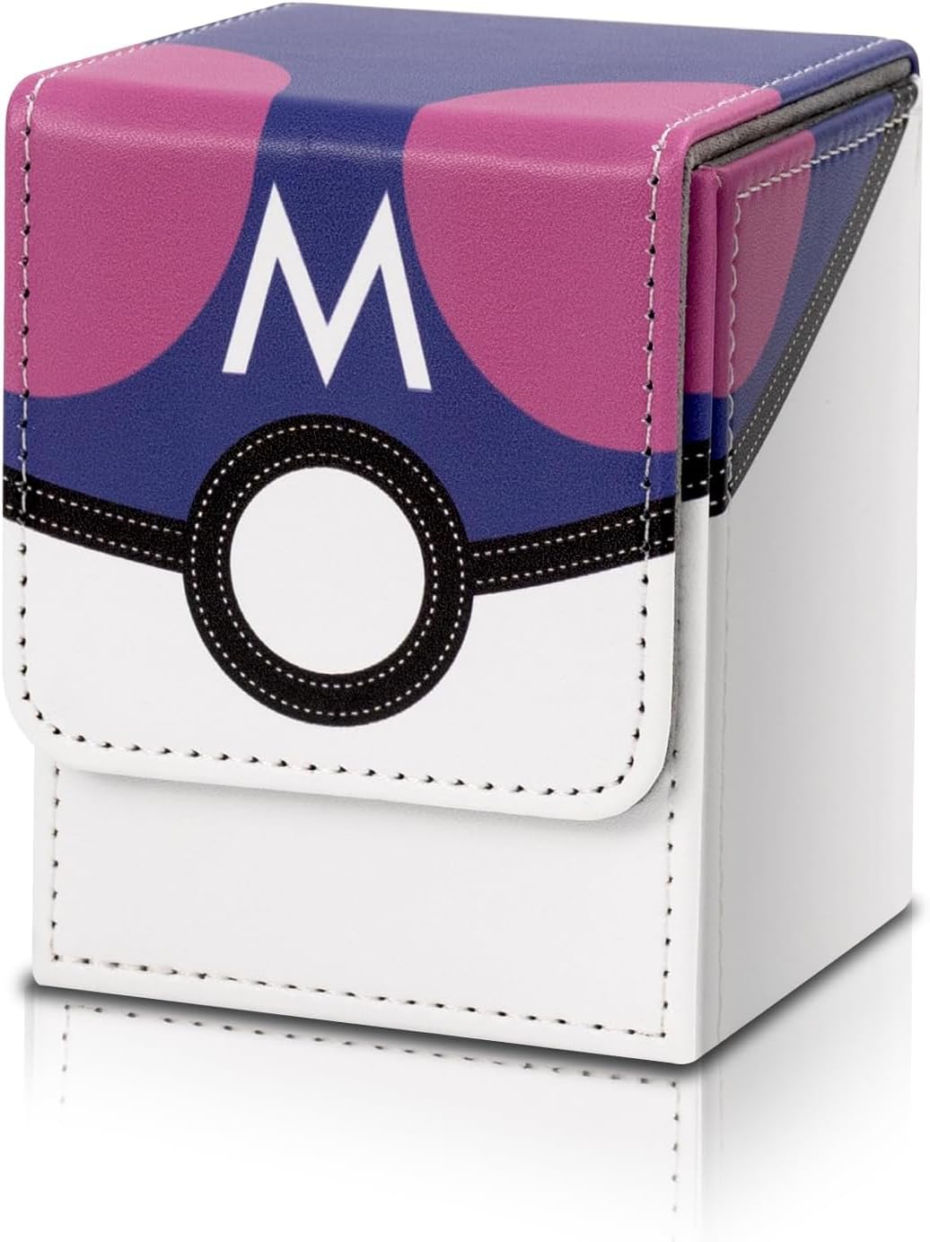 

Eikintou Коллекционный кейс для карт Коробка для колоды Коробка для хранения Магнитная коробка для колоды Искусственная кожа Вмещает 100 карт Держатель для карт Совместимый с Pokemon Duel Trading фиолетовый