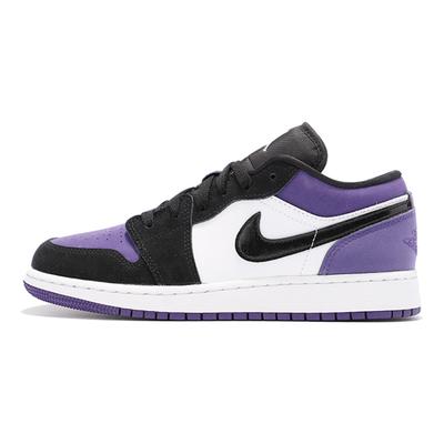 Air 1 Low 'Court Purple Black Toe' Gs Jordan 553560-125