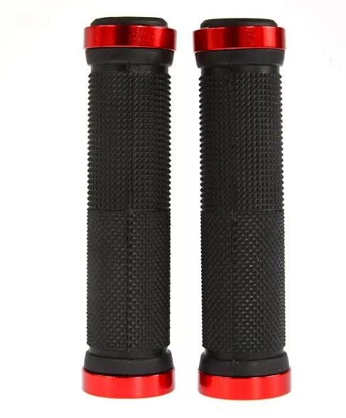 Велосипедный Руль Резиновый Горный Велосипедный Руль Противоскользящие Рукоятки для MTB Велосипеда Сплавные Концевики Двусторонний Замок Велосипедные Рукоятки Аксессуары