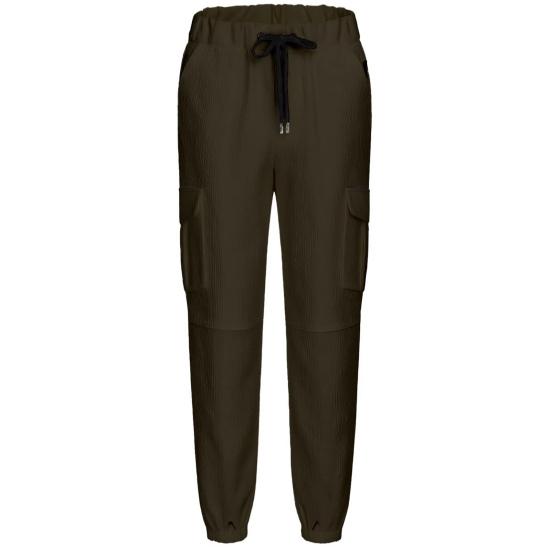 Men Cargo Pants Drawstring Waist Jogger Pants Tapered Casual Trousers with Multi Pockets for Gym Workout Hiking Street Wear