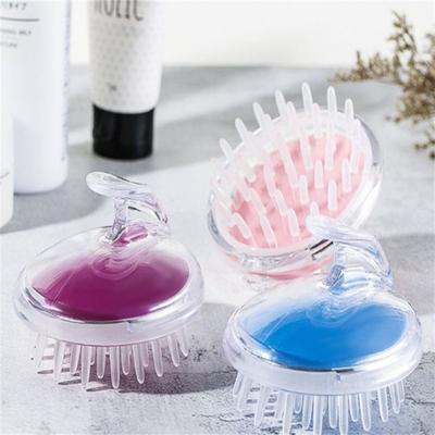 Escova de shampoo de silicone para pentear shampoo de cabeça
