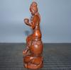 China Natural Boxwood Carved Beautiful Woman Statue Wooden Home Decor Sculpture