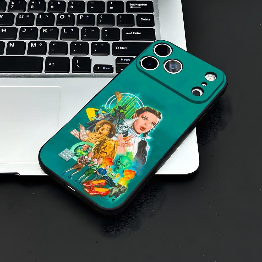

Чехол для телефона W-Wizard Of O-OZ для iPhone 17 Air 16 E Pro Max 15 14 13 Mini 12 Pro 11 Max Plus Черный Мягкий Корпус iPhone 15 Pro
