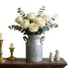 Retro Decorative Pitcher Vases Rustics Farmhouse Vases for Flowers Retro Metal Milk Jugs for Home,Bathroom Kitchen
