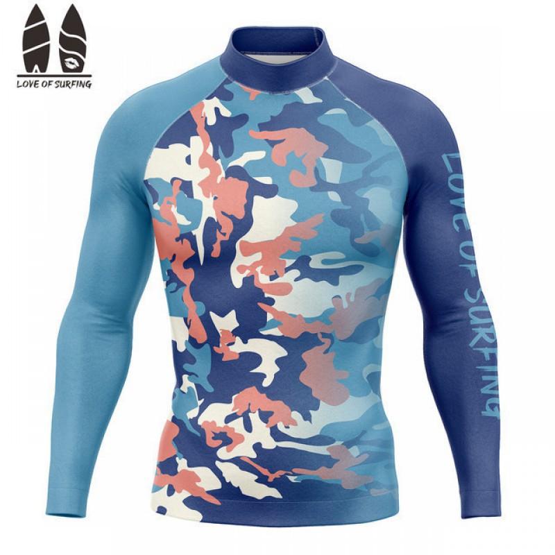 T-shirt Surfing Suit UPF50 Sunscreen Beach Swimsuit Diving Jellyfish Long Sleeve Split Top