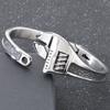 Cool Wrench Style Open Bangle Cuff Bracelet for Man Polished Solid Stainless Steel Men's Bracelets Male Jewelry Accessories