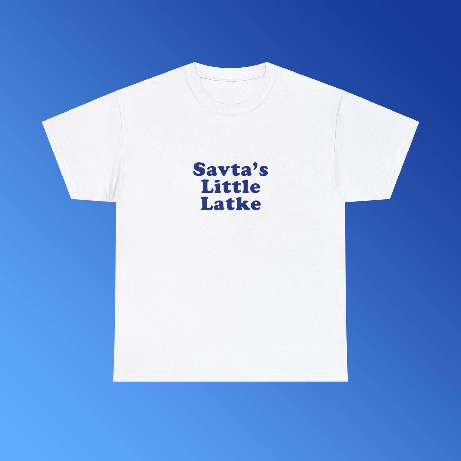 Savta s Little Latke Unisex Heavy Cotton Tee Jewish Family Funny Cute Hanukkah Hebrew Gift Meatball New York City Little Italy Shirt S