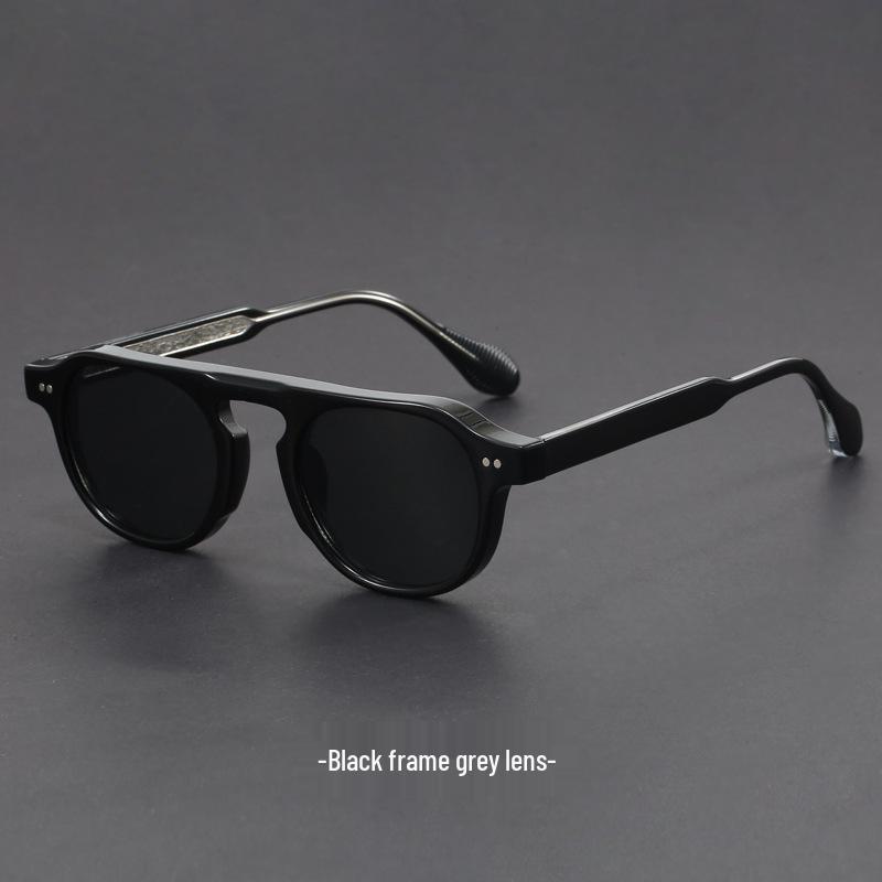 TR Fashion Retro Sunglasses: Trendy Unisex Large Frame, Gradient Lenses, Fresh Colors, UV Protection for Driving.