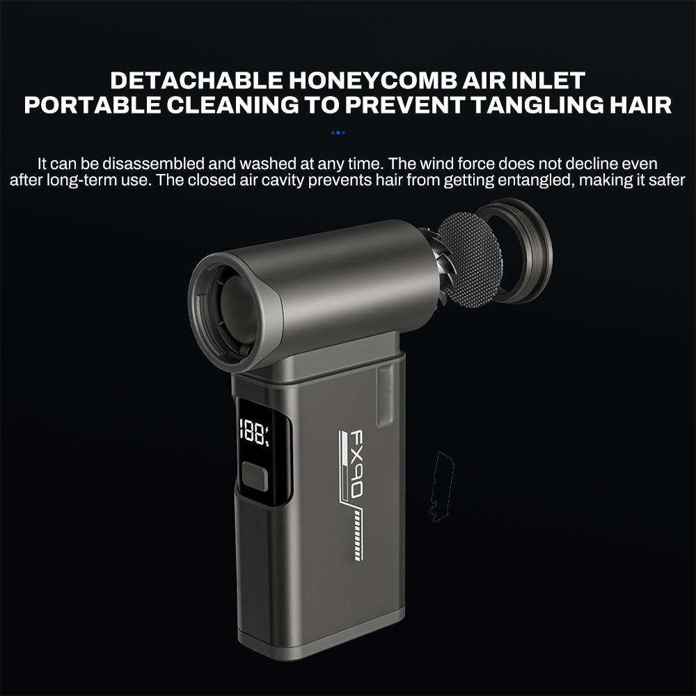 350000RPM Brushless Turbo Fan Powerful Air Blower Vacuum Cleaner High-Speed Duct Fan 8000mAh 53m/s Type-C Charging Turbo Jet Fan
