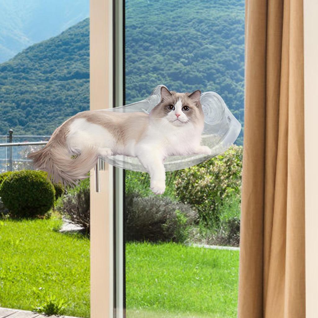 Katzenfensterhängematte Platzsparend Stabil Einfach zu montieren Zubehör Professionell Praktisch Haustiermöbel Ruheablage Schlafplatz
