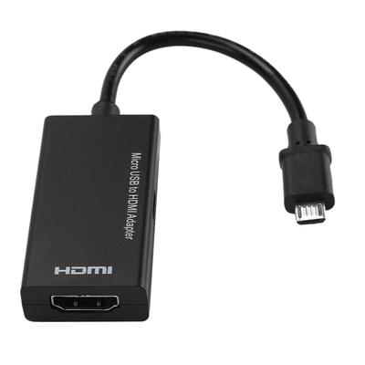 Adaptateur micro USB vers HDMI 1080P, son stéréo 8 canaux, adaptateur vidéo HDMI 5 broches pour Android