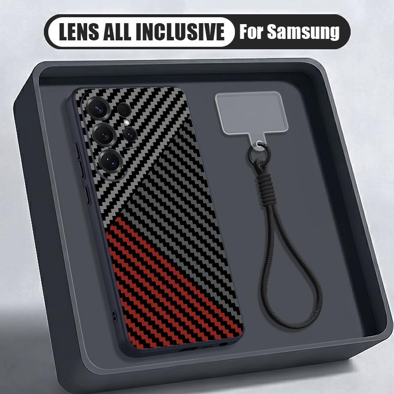 Carbon Fiber Pattern Case For Samsung S26 Ultra S25 FE S24 S24 Plus A57 A37 A17 A56 A36 A16 A55 A35 A15 A54 5G Hybrid Magnetic Matte Cover