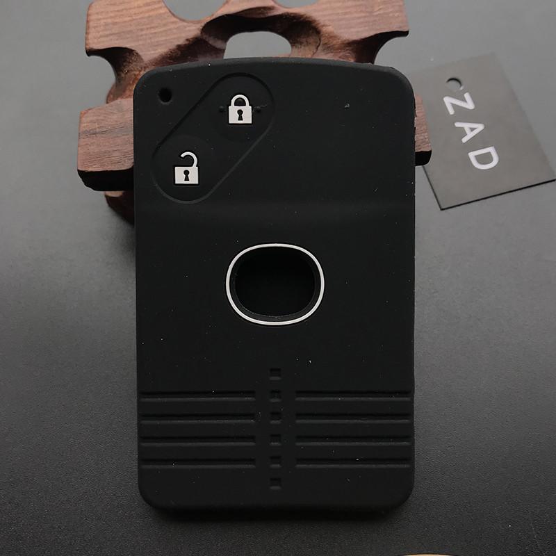 ZAD Silicone rubber car key cover case holder shell skin set for Mazda 3 5 6 8 M8 CX-7 CX-9 2 buttons smart card remote key fob