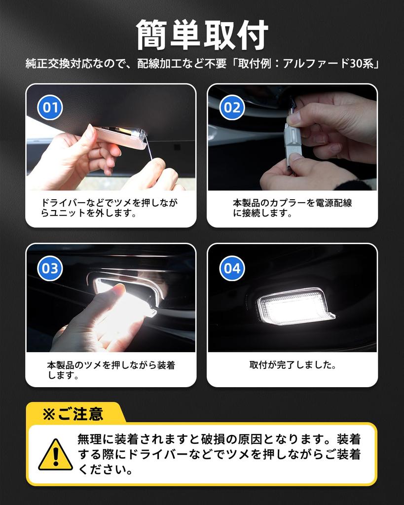 GIMUYA LED Courtesy Lights for Toyota 86 Camry Hybrid and Mirai JPD10 Welcome Genuine High Includes Installation Set of 2 ZN6, (50 Series), Lights,