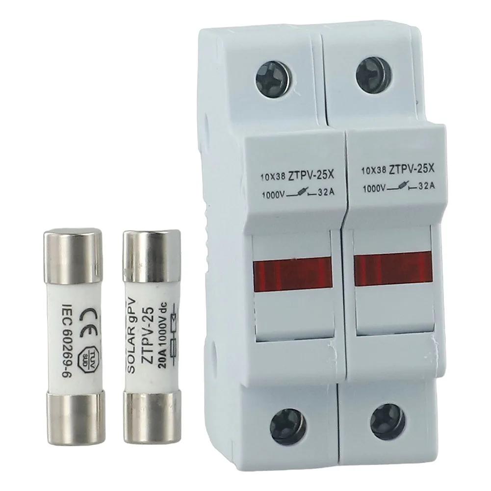 

2P Fuse Holder 1000V DC Fuse Compact Design For Installations High Breaking Capacity 33kA DC For Solar PV Systems 30A