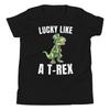A Happy Lucky T-rex Funny St. Patricks Day Tyrannosaurus Youth T-Shirt