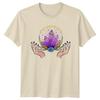 Hands Holding Amethyst Crystals Crescent Unisexs TShirt Moon Phases