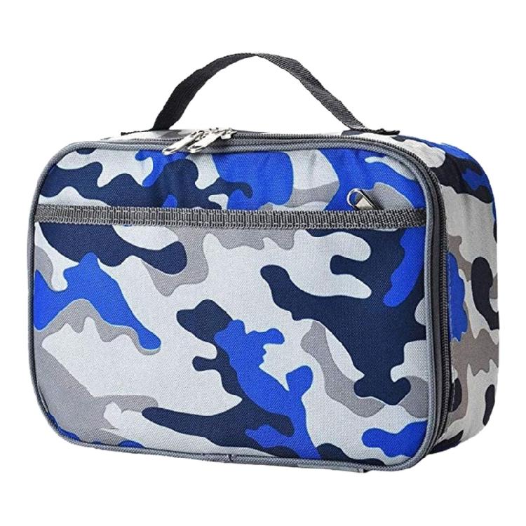 Portable Square Pattern Lunch Holder Convenient Waterproof Meal Transport Bag for School Lunches Or Outdoor Picnics
