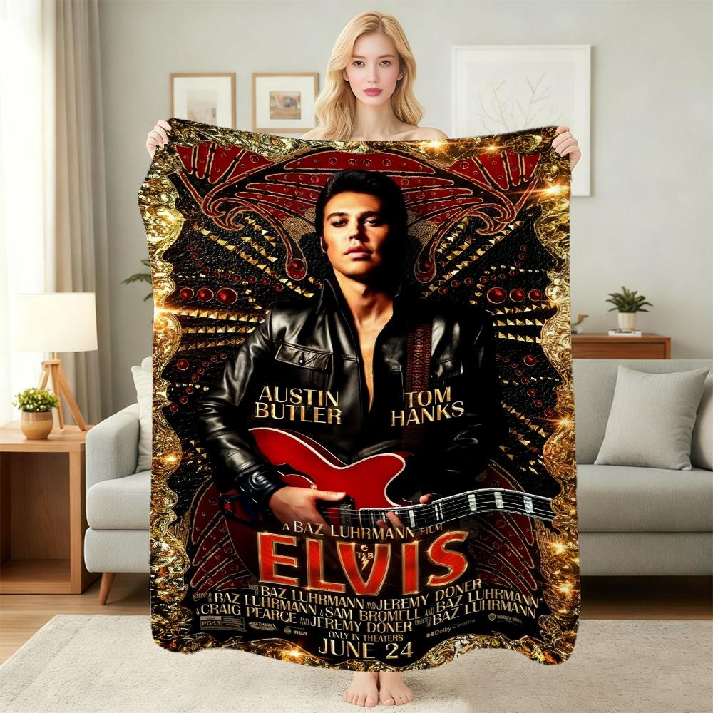 Gothic Vampire Nobleman Intricate Dark Patterns Flannel Blanket Allseason Fleece Blanket For Living Room Bedroom Gaming Room Home Decor