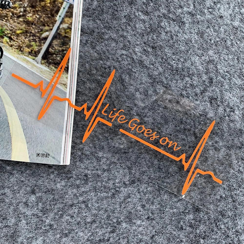 Heart Beat Trackpad Life Goes On Refletor Moto Stickers Motorcycle Scooter Body Fuel Tank Accessories Decals for Honda Vespa