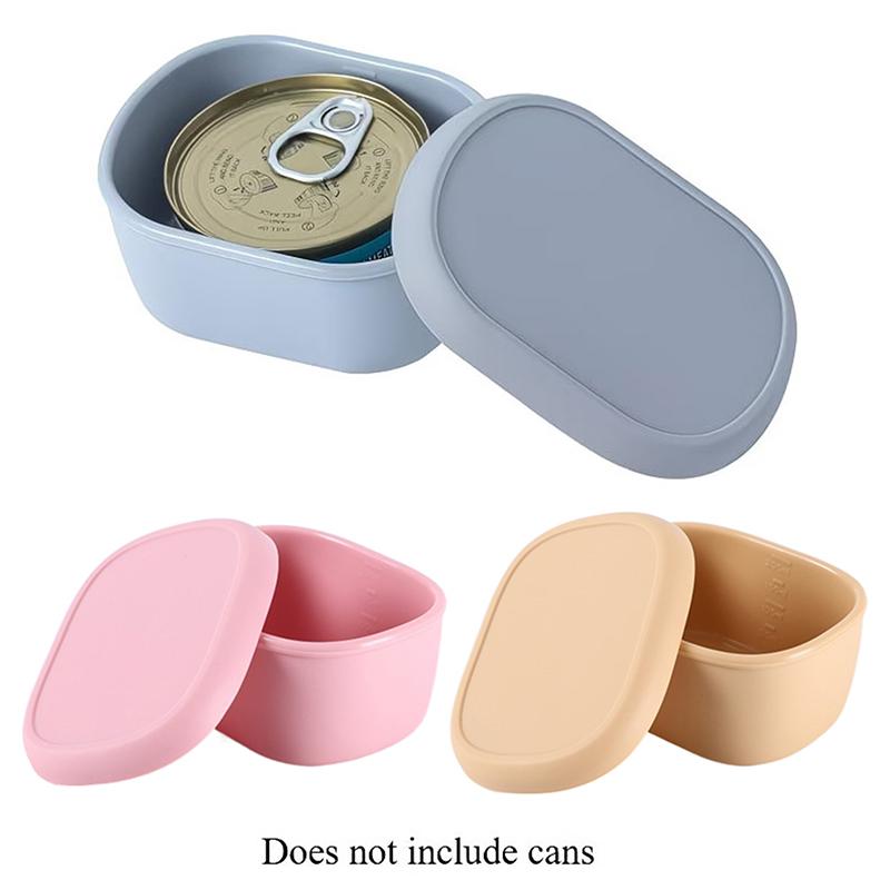 New 3oz Food-Grade Cat Food Can Container Reusable Silicone With Lid Airtight Can Cover Sealing Box Pet Food Storage Keeps Fresh