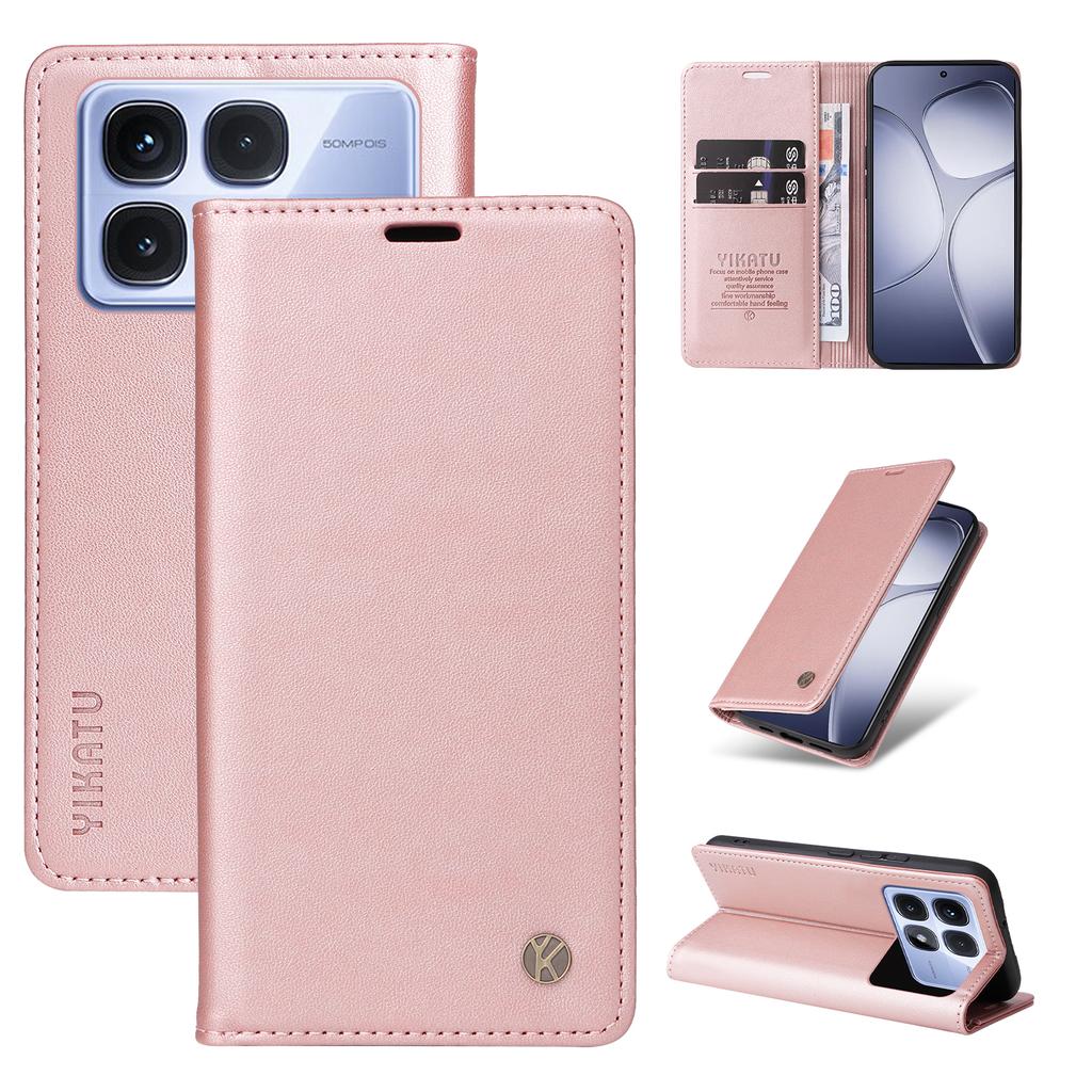 YIKATU YK-001 For Xiaomi Redmi K70 Ultra Case Stand Leather Phone Cover Strong Magnetic Closure