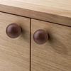 6564 30mm Drawer Pull Knob Single Hole Wooden Round Ball Cabinet Wardrobe Handle