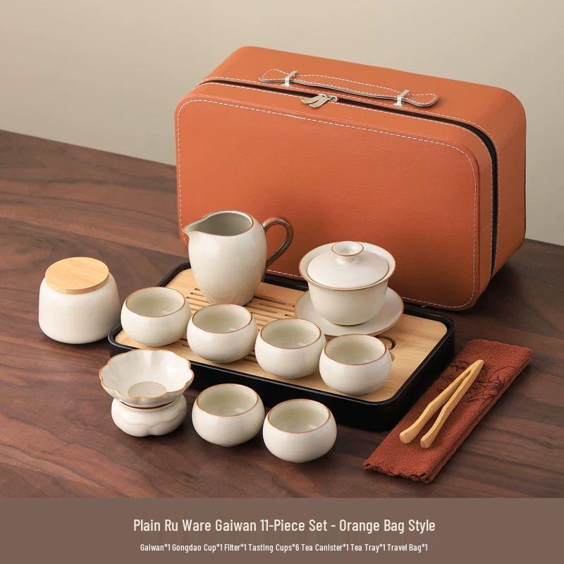 

Anmu Ru Kiln Portable Kung Fu Tea Set