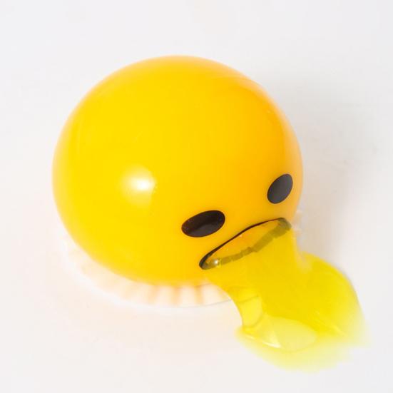 1/2/4/5/6Pcs Puking Sucking Egg Yolk Fidget Toy Anxiety Relief Vomiting Cartoon Egg Yolk Squeeze Stress Ball Sensory Prank Toy Gag Gift
