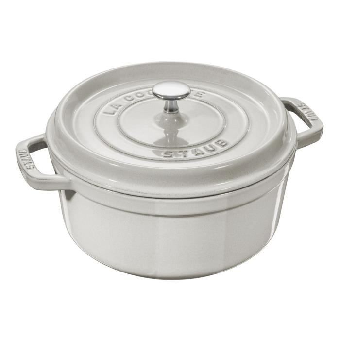 STAUB - Cocotte Ronde En Fonte, 18 Cm, Truffe Blanche