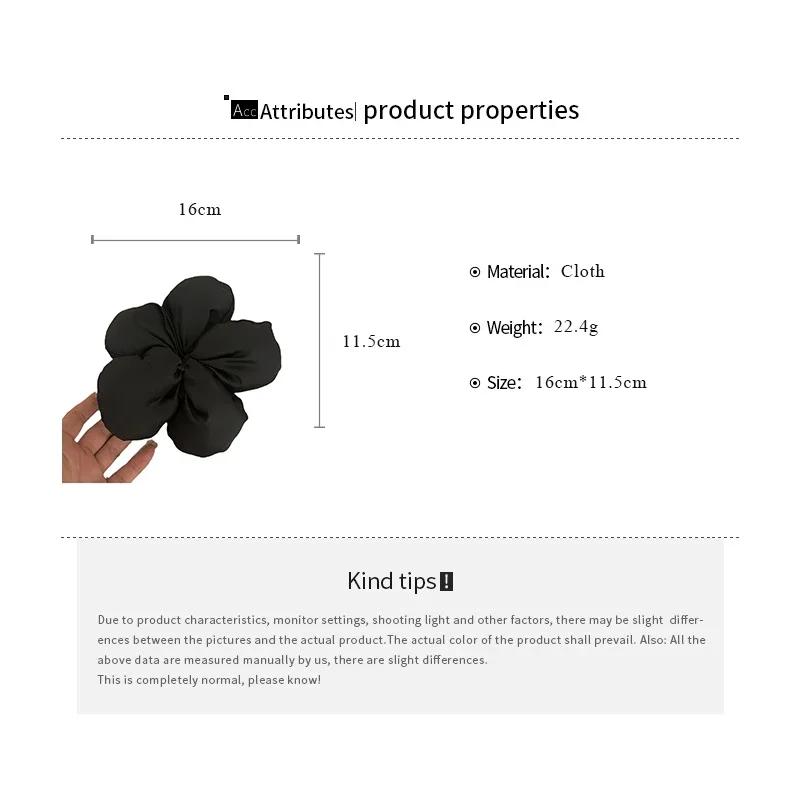 Oversized Fluffy Bread Flower Elastic Hair Ties for Women Solid Color Sweet Cute Girls High Ponytail Scrunchies Trendy Headdress