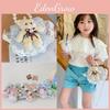 Little Girl Childrens Cute Animal Pattern Shoulder Bag In Cotton With Pearl Handle For Daily Use