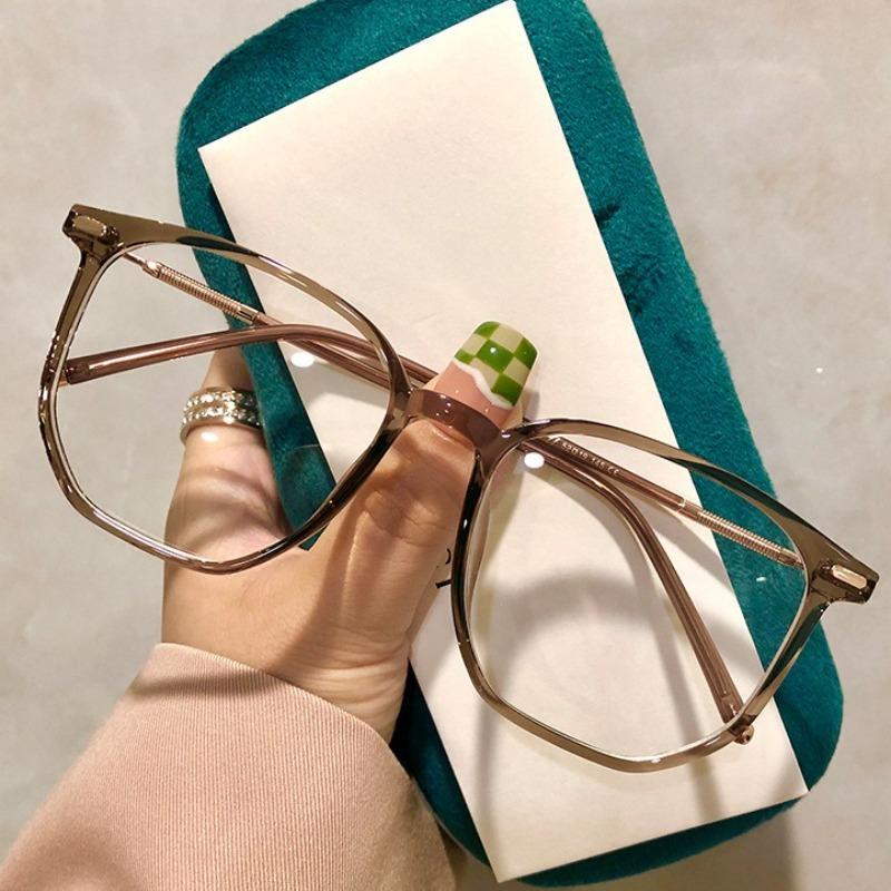 Módne dioptrické okuliare Okrúhle okuliare pre mužov Ženy Štvorcový kovový rám Slnečné okuliare Obyčajné okuliare Okuliare na krátkozrakosť 0 Až -4,0
