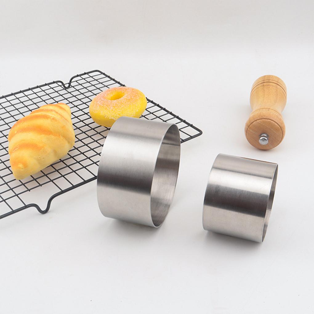Edelstahl Runde Mousse Kuchen Form Sugarcraft Ring Formen Kekse Machen Form Backen Werkzeug Backformen Küche Bäckerei