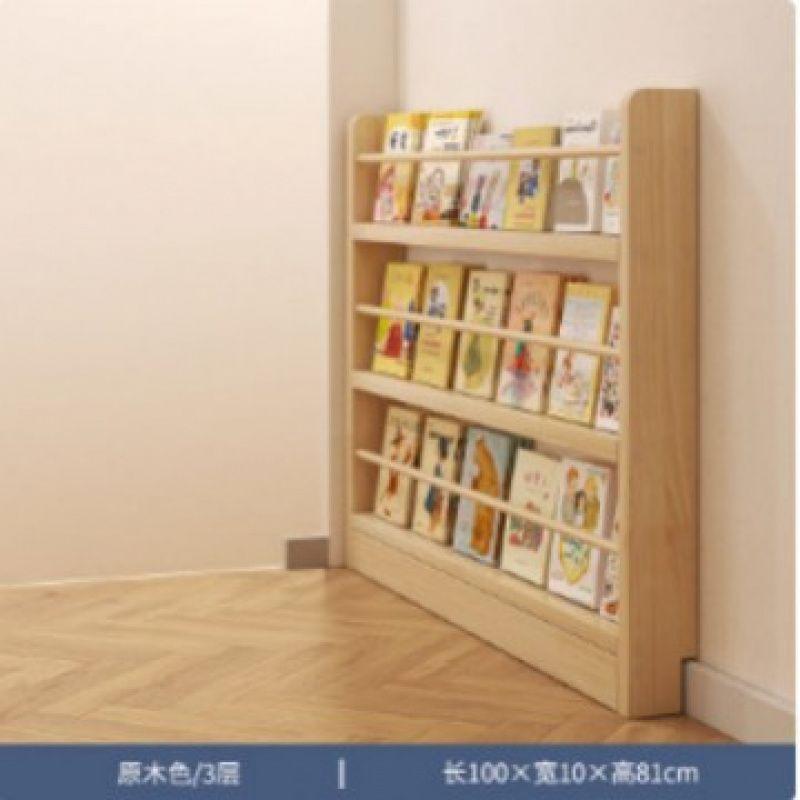 Behind the Door Bookshelf, Solid Wood Wall-mounted Storage Rack, Narrow Bookcase for Children's Rooms, Multi-layer Cabinet