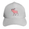 Red and White Moose Baseball Cap Golf Hat Unisex Party Hat Golf Wear New In Hat Womens Unisexs
