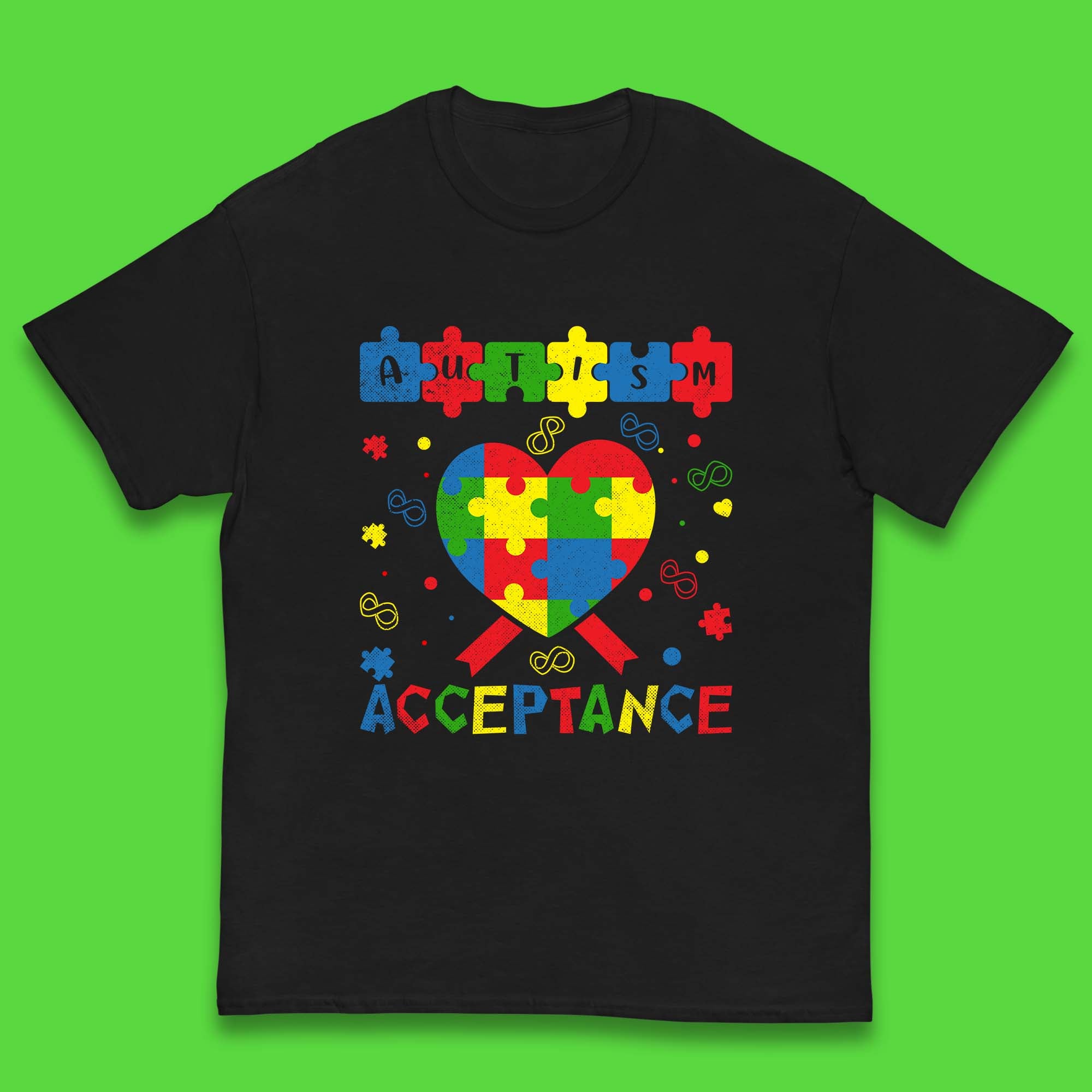 Autism Acceptance Awareness Kids T-Shirt 110