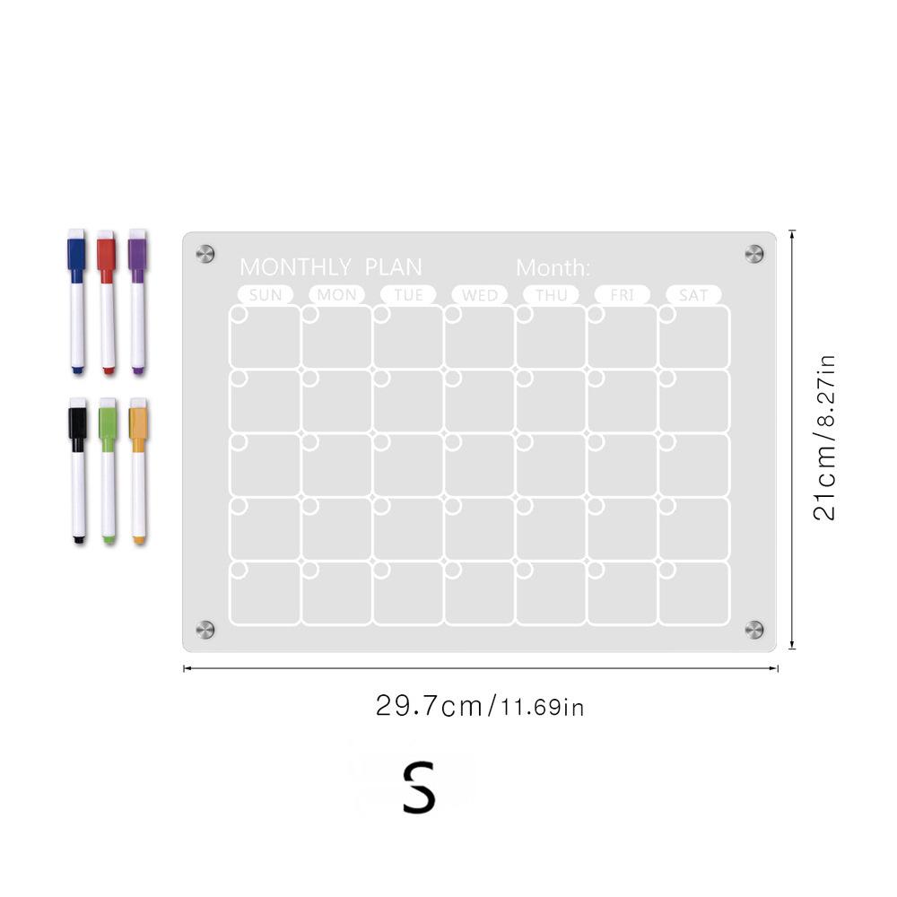 

Acrylic Magnetic Erasable Weekly/Monthly Planner Board KT board mounting