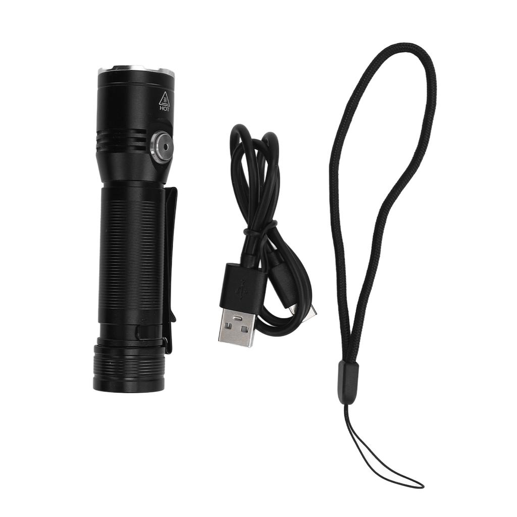 LED Camping Flashlight Professional High Brightness 2050lm USB Rechargeable Portable Pocket Flash