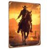 Vintage Western Cowboy Paardrijden Zonsondergang Metaal Wandkunst Decoratie voor Woonkamer Bar Huisdecoratie
