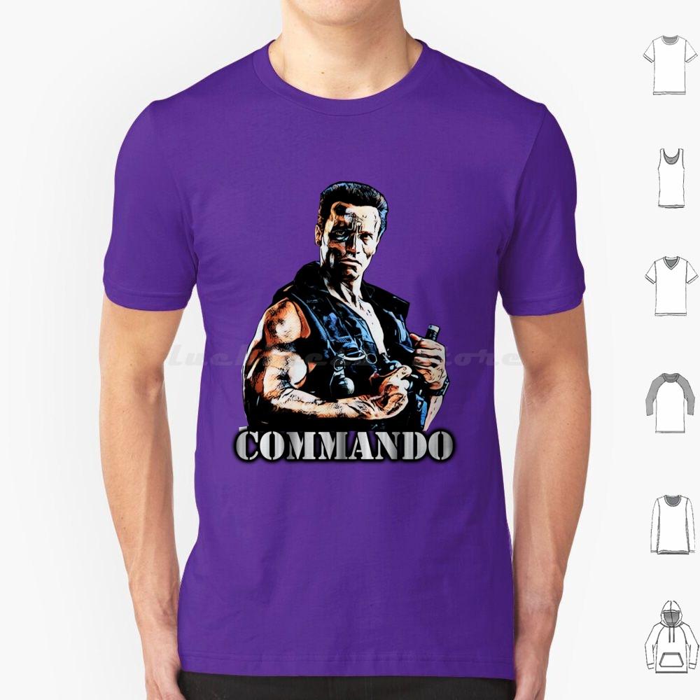 Commando T Shirt Cotton Men Women DIY Print Commando Movies Popular A Beverly Hills Cop See You At The Party Richter Terminator