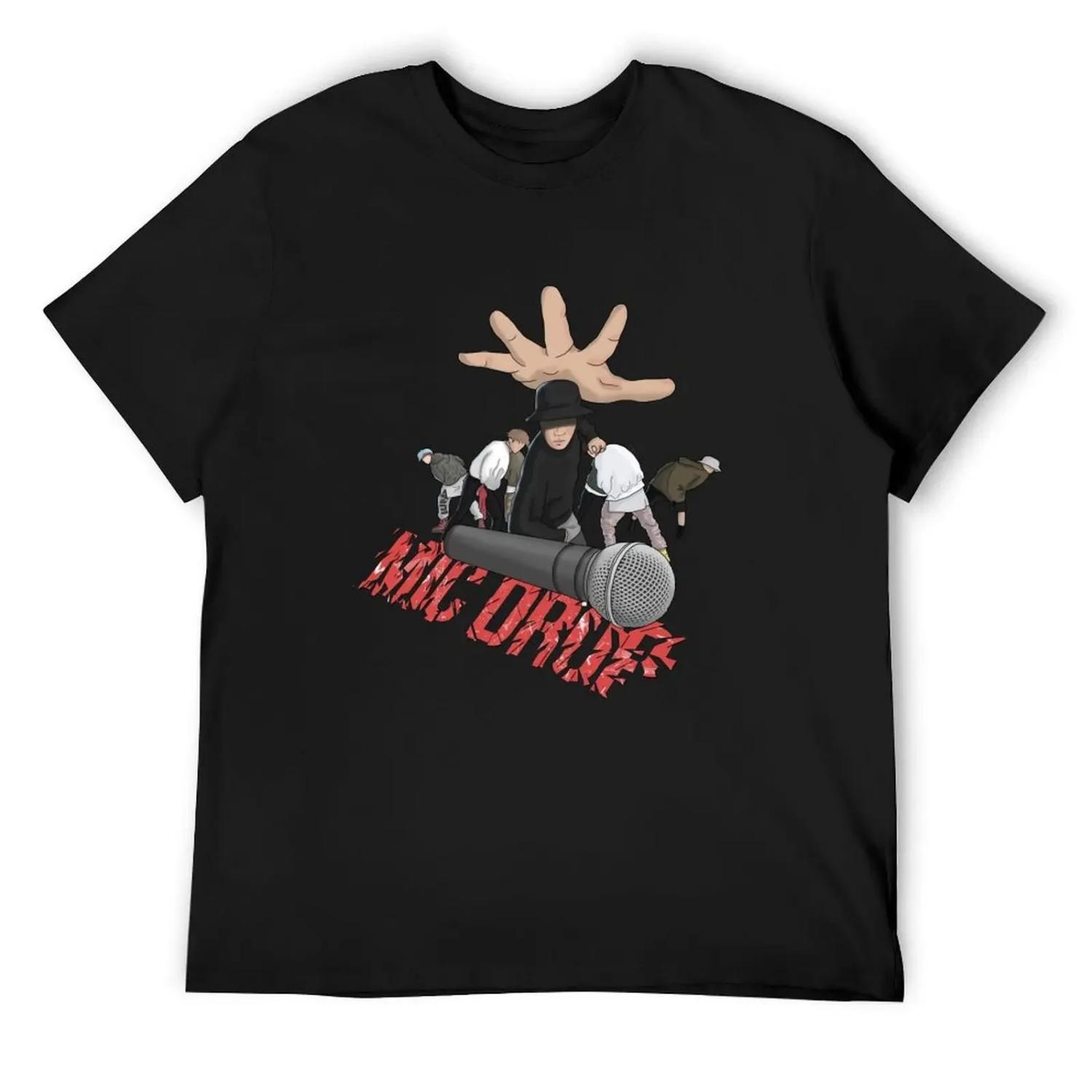 

mic drop bam! T-Shirt cotton man t-shirts graphic t shirts anime stuff mens graphic t-shirts S