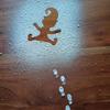 Christmas Gnome Shape Wooden Stencil Footprints Template Xmas Tree Ornament Gnome Elf Footprint Christmas Window Floor Decor